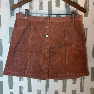 FOREVER 21 button-front corduroy skirt